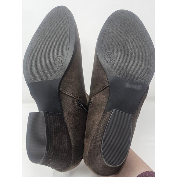 Bella Vita Bobbi Comfort Brown Ankle Size Zip Booties Faux Suede Size 11 - Picture 10 of 13